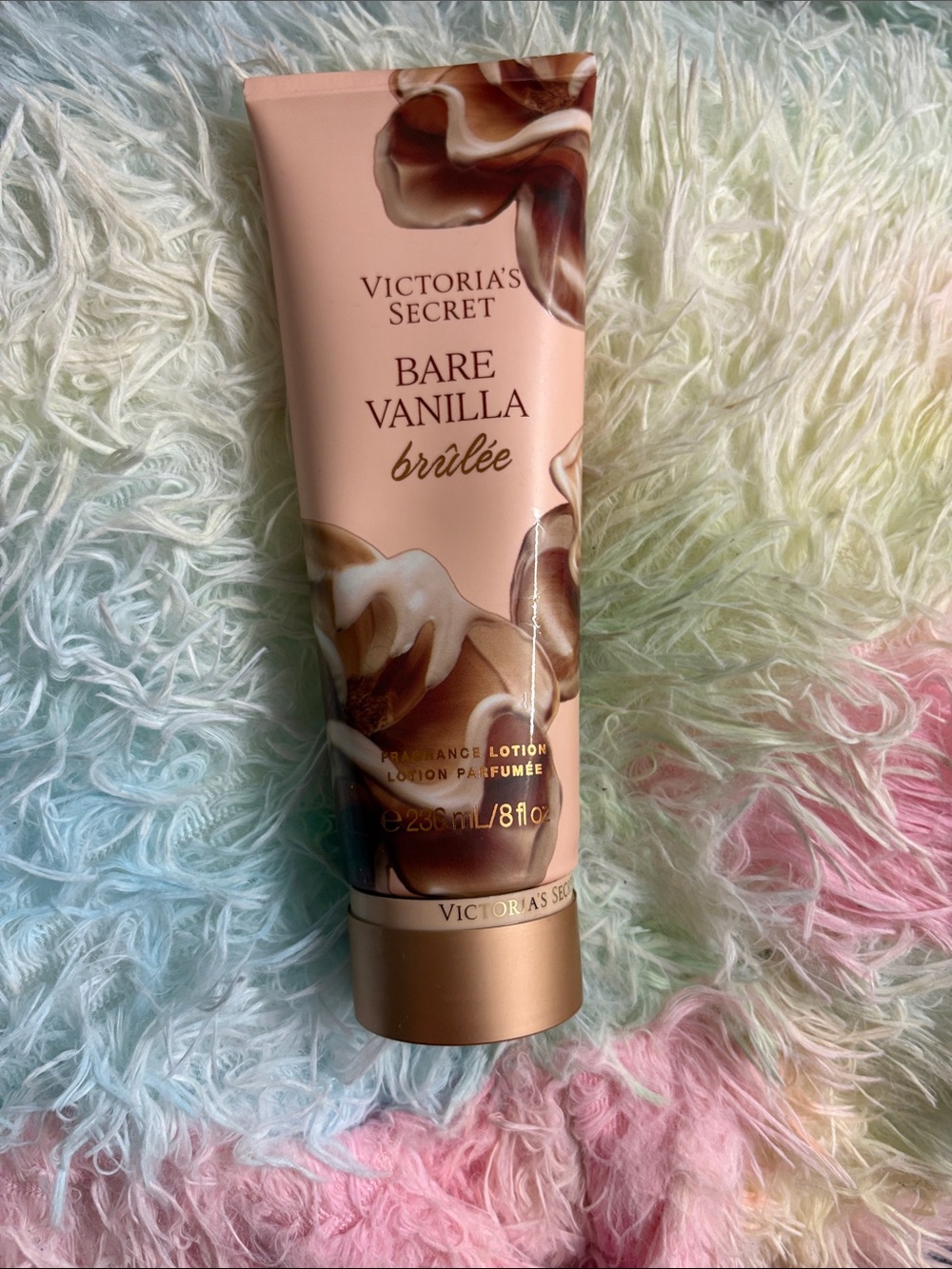Victoria's Secret Bare Vanilla Brûlée Lotion - Blush Pink & Gold Accents
